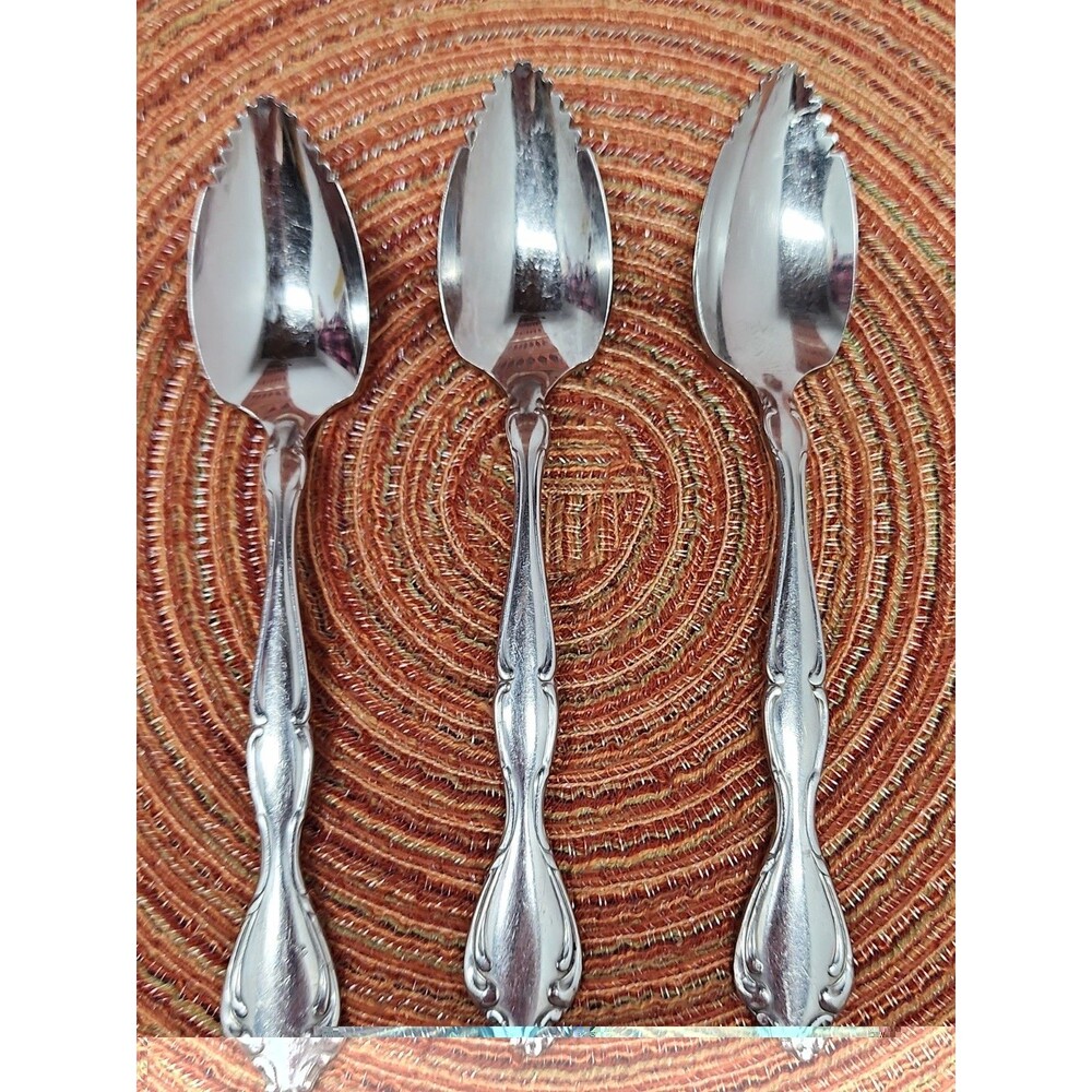 Community By Oneida "Cantata" Set Of 3 Grapefruit Spoons 1991 Made In The USA